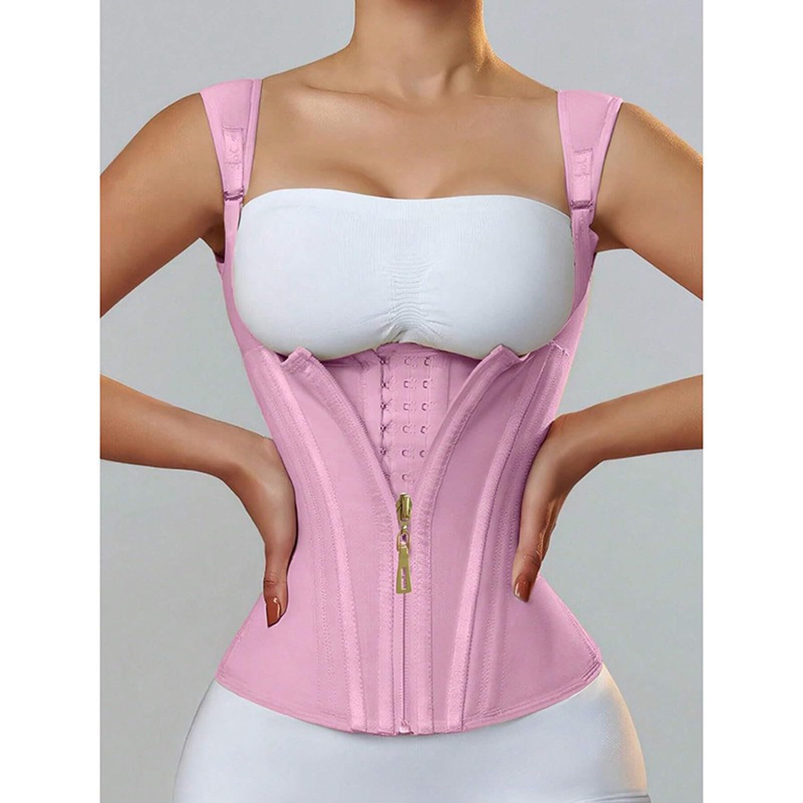 Gaine Amincissante Reducing Shapers, VêTement Gainant pour Femme, Lavage à la Main(Pink,S)