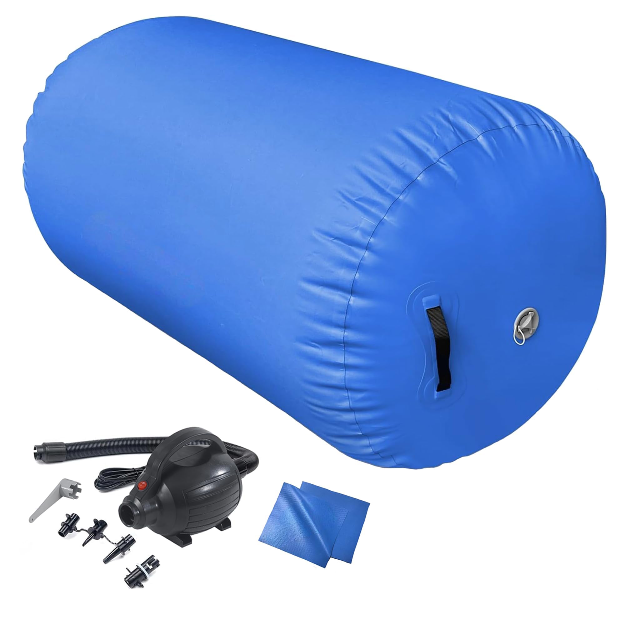 60/75/90 cm Air Matte Rolle Aufblasbare Gymnastik Fass Track Roll-Pad, Air Roller Gymnastik Rolle Turnen mit Elektrischer Luftpumpe, Campus Yoga Cheerleading Fitness Training