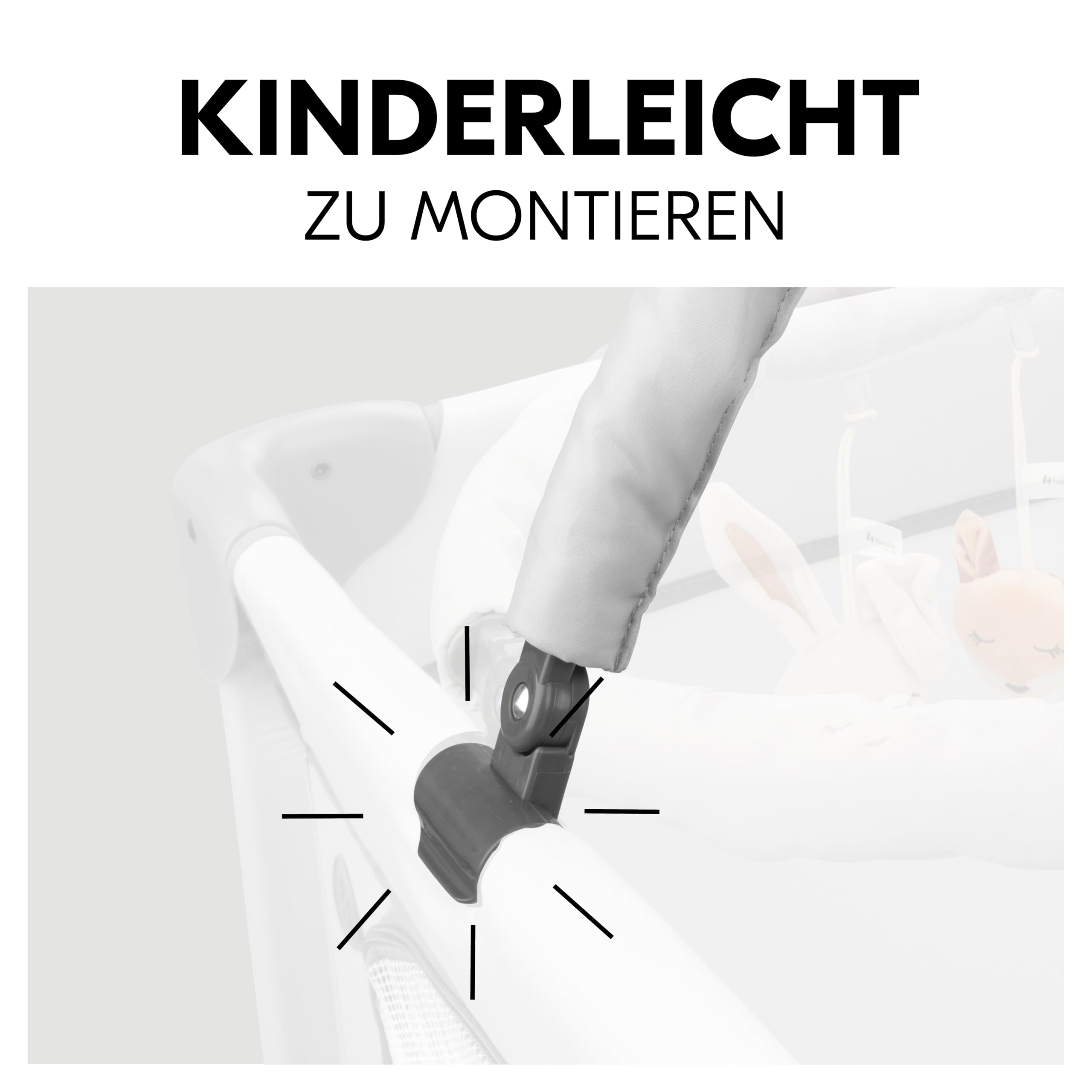 hauck Kinderreisebett Dream N Play Plus inkl. Spielbogen, Dusty Cork/Forest - ab Geburt bis 15 kg - mit XL Spiel Schlupf & Tragetasche - Leicht & Klein Zusammenklappbar