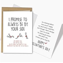 Funny Valentines Day Card for Him Her, Naughty Valentine's Day Card for Husband Wife Girlfriend Boyfriend, I Promise to Always Be By You Side