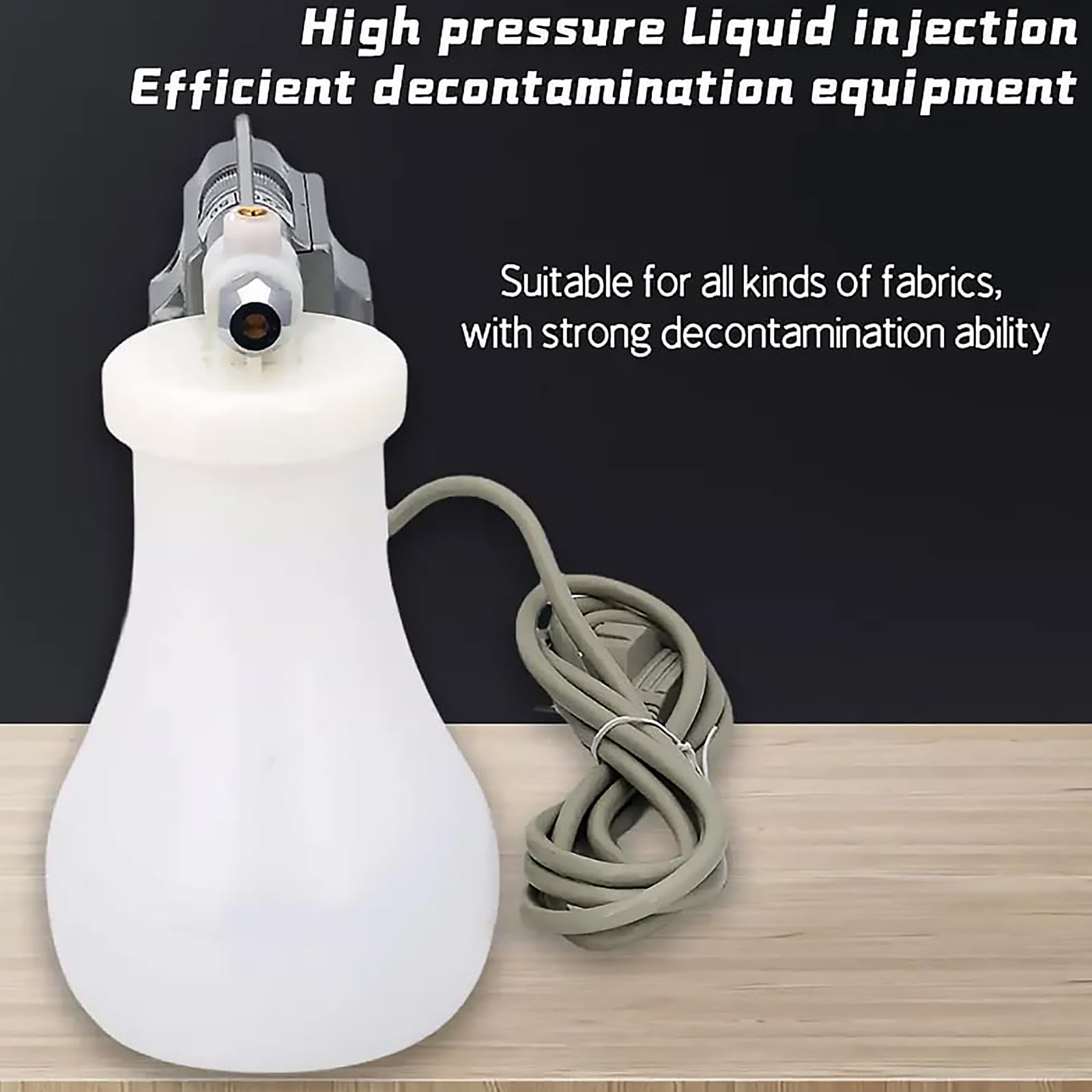 Pistola eléctrica de limpieza de manchas textiles, spray de alta presión con boquilla ajustable y mango ergonómico para serigrafía