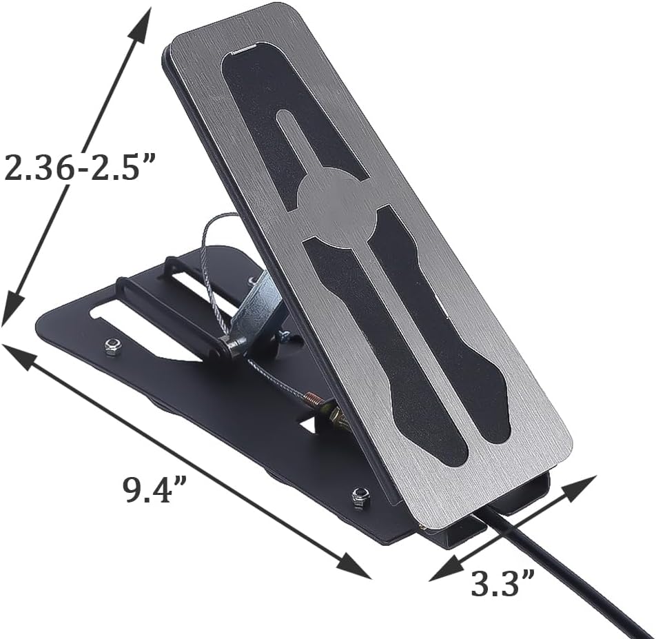 Universal Dual Brake Car Passenger Side Pedal Set – Stainless Steel Driver Assist Device with Adjustable Stand, Large Area Pedal, Double Bearing System – Ideal for Driving School & Instructor Training