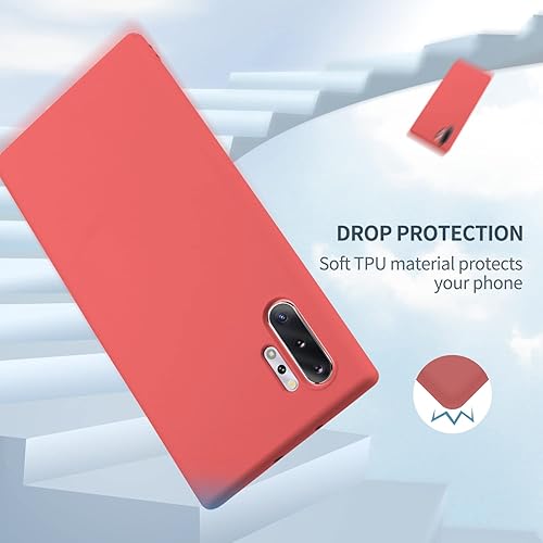 Miniatura 44 de Funda para Galaxy Note 10 Plus, silicona líquida, delgada, suave, TPU, protección de cuerpo completo, a prueba de golpes, para Galaxy Note 10 Plus