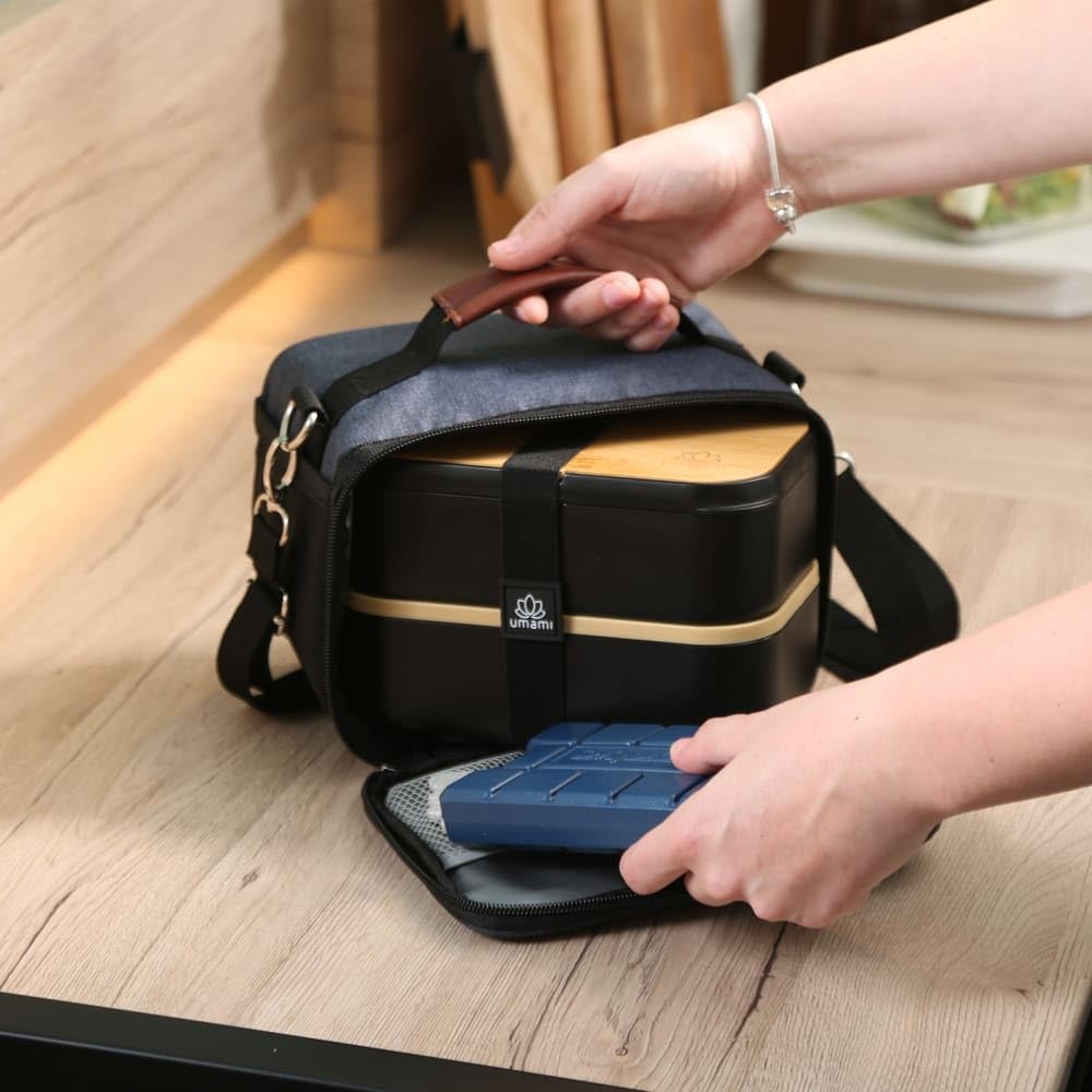 Borsa Termica Porta Pranzo Premium Umami - Ideale Per Ufficio, Picnic, Grigio - Foto 2