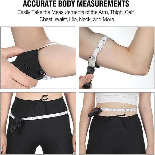 Miniatura 2 de 4 cintas métricas corporales, cinta métrica telescópica automática, cinta métrica precisa para el cuerpo, cinta de medición corporal para rastrear