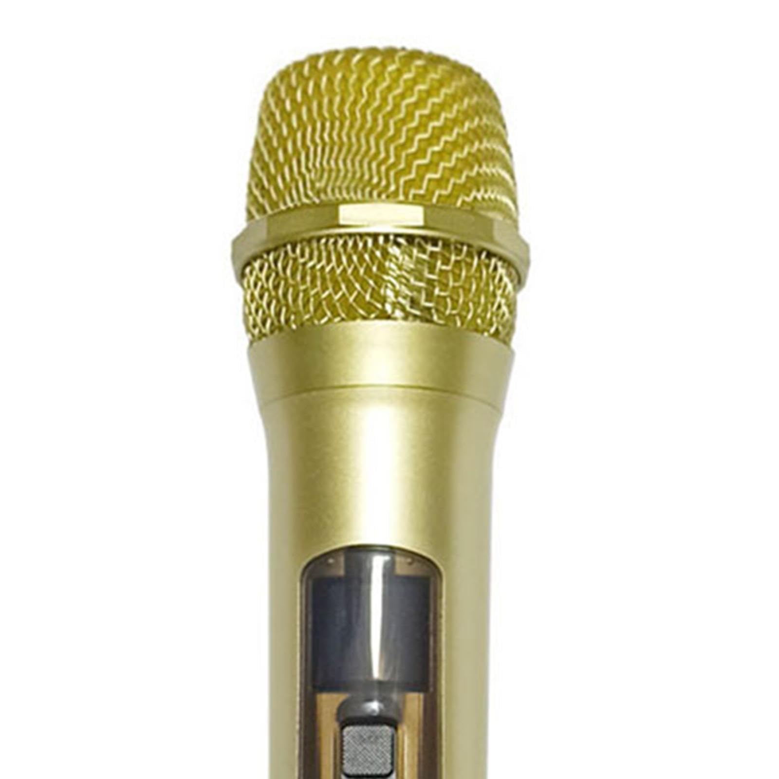 Kids Microphone Toy Stage Costume Mic Prop for Kids Halloweens Career Day Toy Gold Orange-image-14