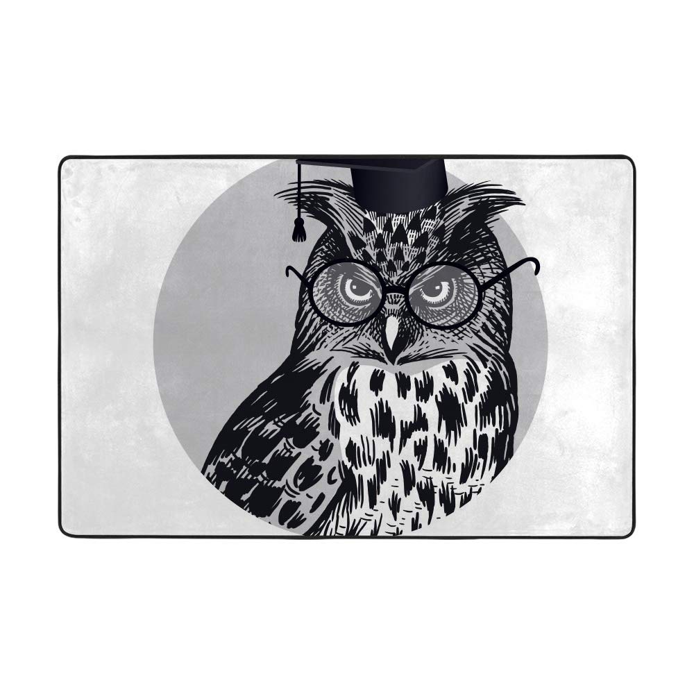 Tapis hibou PhD antibrid et doux pour sol froid salon
