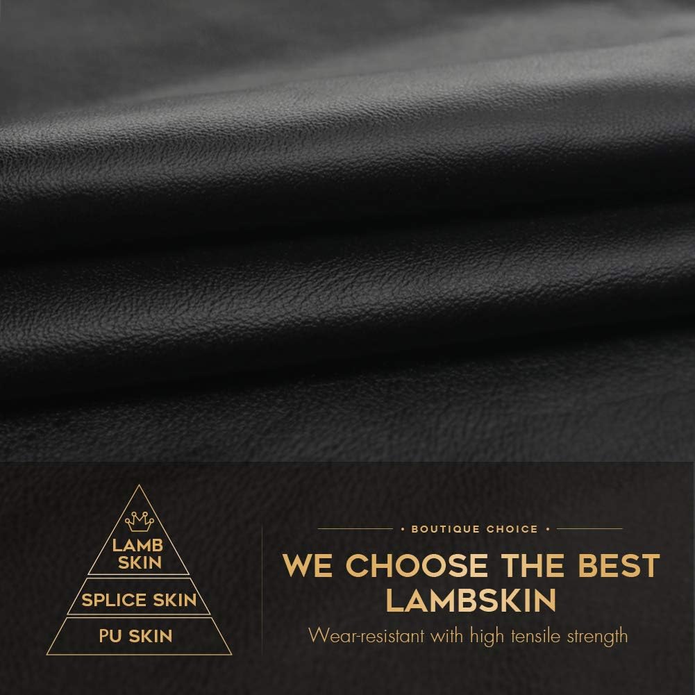 Orrpally Women Leather Gloves Touch Screen Texting Driving Gloves Winter Leather Warm Gloves - Image 2