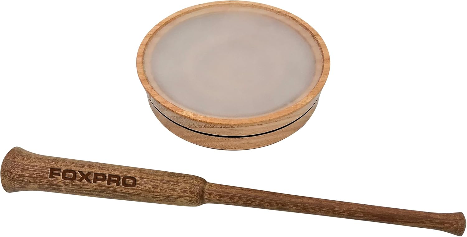 FOXPRO Honey Pot Crystal Call for Turkey Hunting Honey Locust Wood Pot and One-Piece Ipe Striker