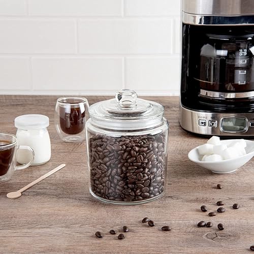 Miniatura 3 de Restaurantware Vetri - Tarro de almacenamiento de vidrio de 0.2 galones, con tapa de vidrio, 4 14 x 4 14 x 6 pulgadas, caja de 1 unidad