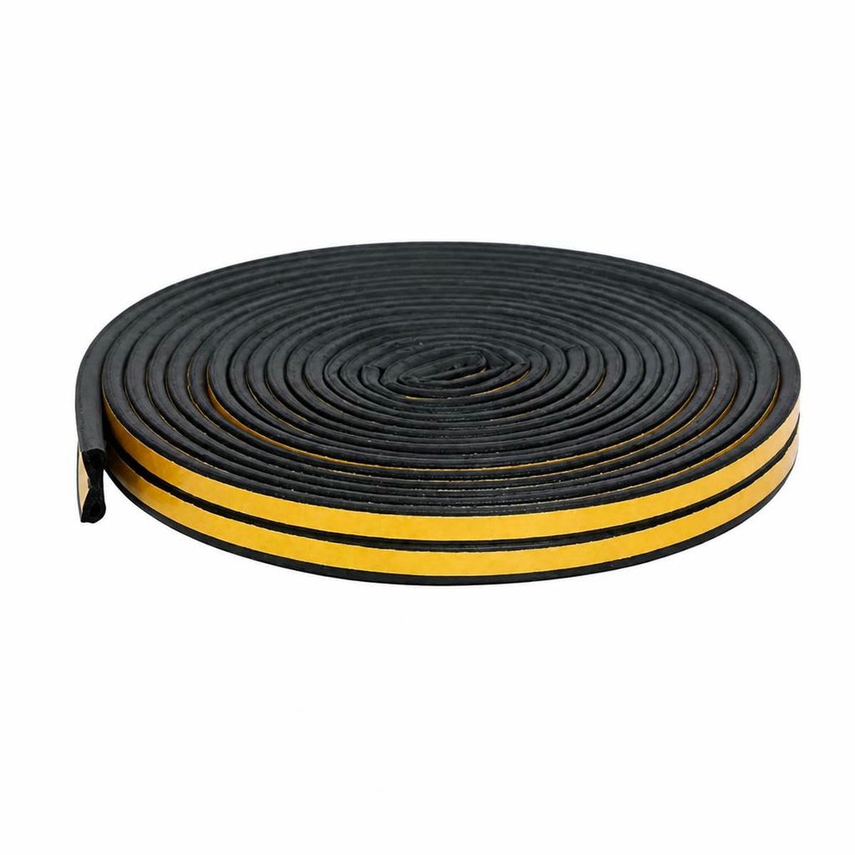 5m/10m Door Seal Strip Self-Adhesive Draft Stopper Tape Window Weather Stripping Insulation Noise Rubber Sealing Strip-P black-5M (16.4ft)
