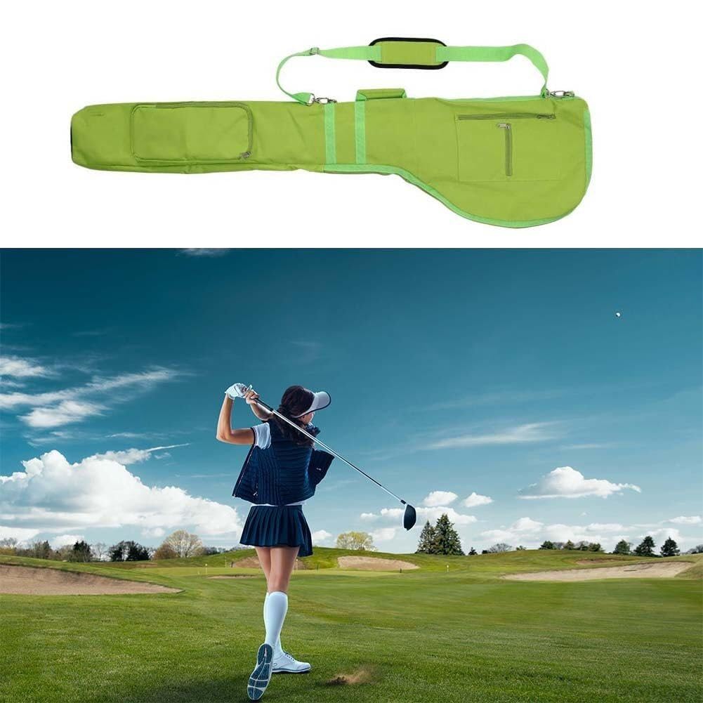 Hrippy Bolso De Transporte De Golf Bolso De Club De Golf Plegable Bolso De Viaje De Golf con Cremallera con Bolsas De Golf Nylon Bolso De Entrenamiento De Golf Ajustable