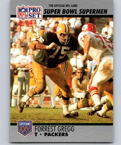 1990 Pro Set NFL Football Super Bowl 160#56 Forrest Gregg Green Bay Packers Official Trading Card of the National Football League