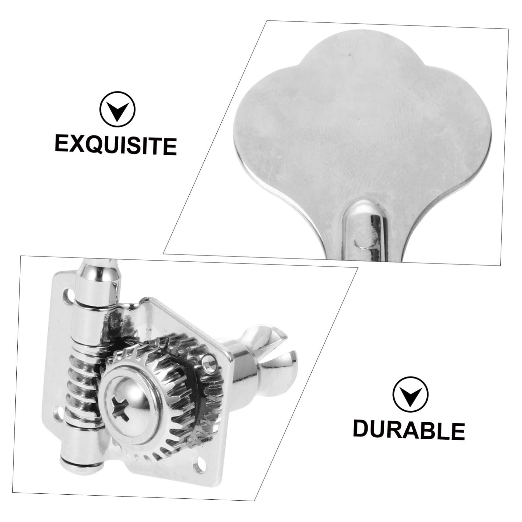 ibasenice Bass String Machine Head Guitar Accessories Replacement Tuning Pegs Metal Body Easy Installation