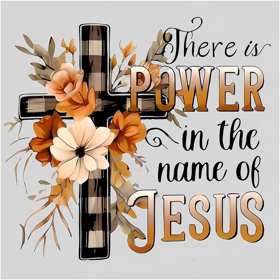 Image of Religious Stamped Cross Stitch Kits -Needlepoint Counted Cross Stitch Kits for Beginners,Religious Cross Dimensions Cross Stitch Kits Embroidery Kit Arts and Crafts for Beginners 13.7x13.7 inch