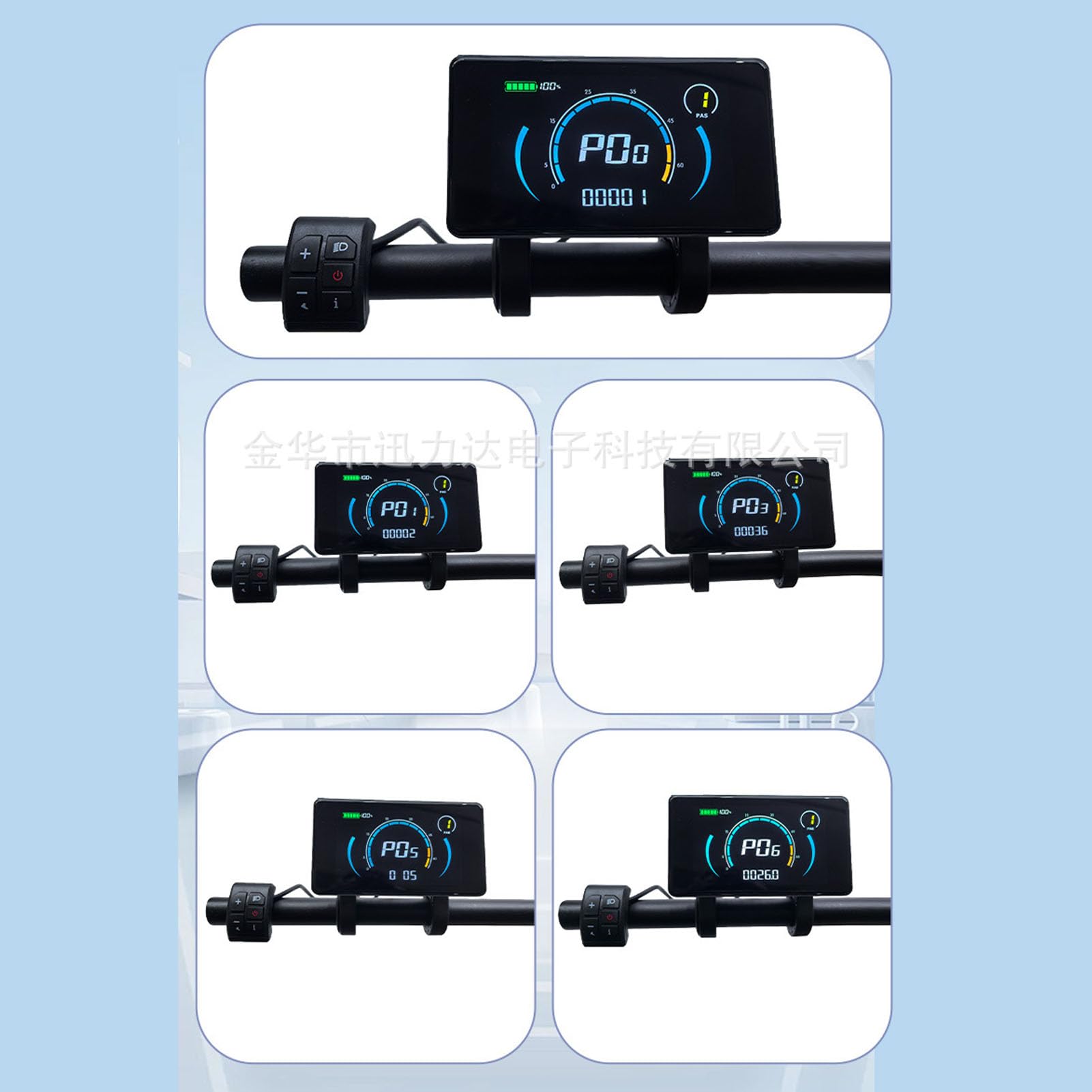 Display LCD per Bici Elettrica, Pannello LCD per Scooter Elettrico ABS per 24 V 36 V 48 60, Pannello di Controllo Compatibile con Scheda NFC con Schermo Trasparente per Ciclisti e Pendolari