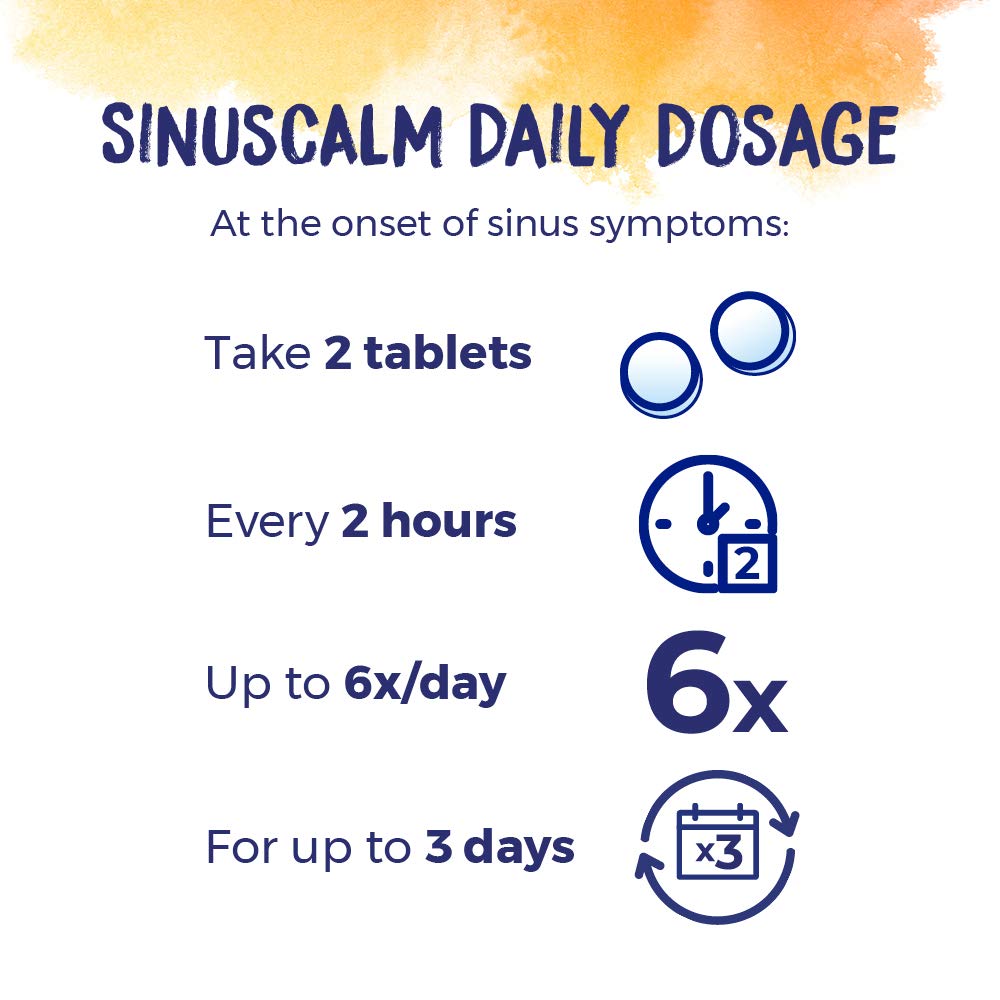 Boiron Sinuscalm Tablets for Sinus Pain Relief, Runny Nose, Congestion