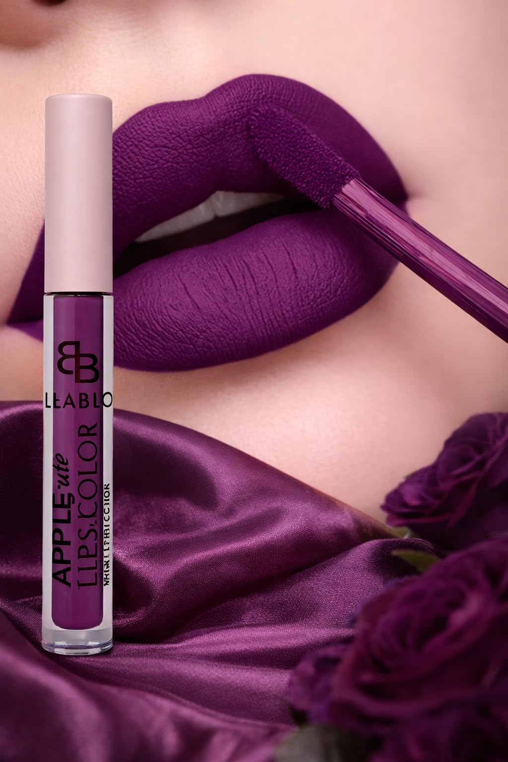 BellaBLOOM Matte Liquid Lipstick, Vibrant Fuchsia Pink, Waterproof, Smudge-Proof, Long-Lasting Formula, 4ml (PURPLE)-image-14