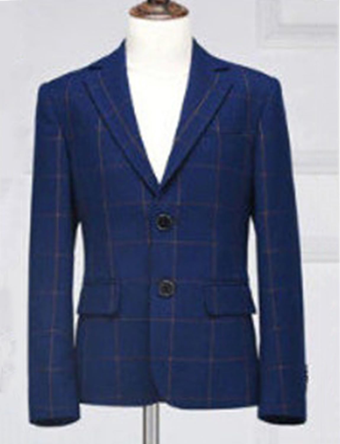 Ragazzi Giacca a Quadri con Risvolto a Due Bottoni Cappotto Formale Matrimonio Blazer Casual da Smoking