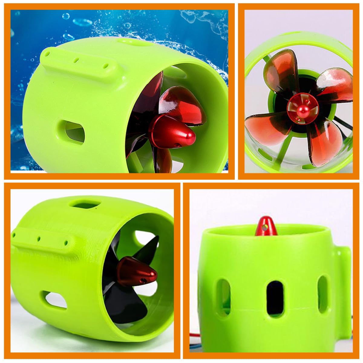 Lurrose Motor de Barco Modelo de Repuesto Hélice Submarina y Resistente para Bricolaje y Modificación de Barcos RC Color Aleatorio