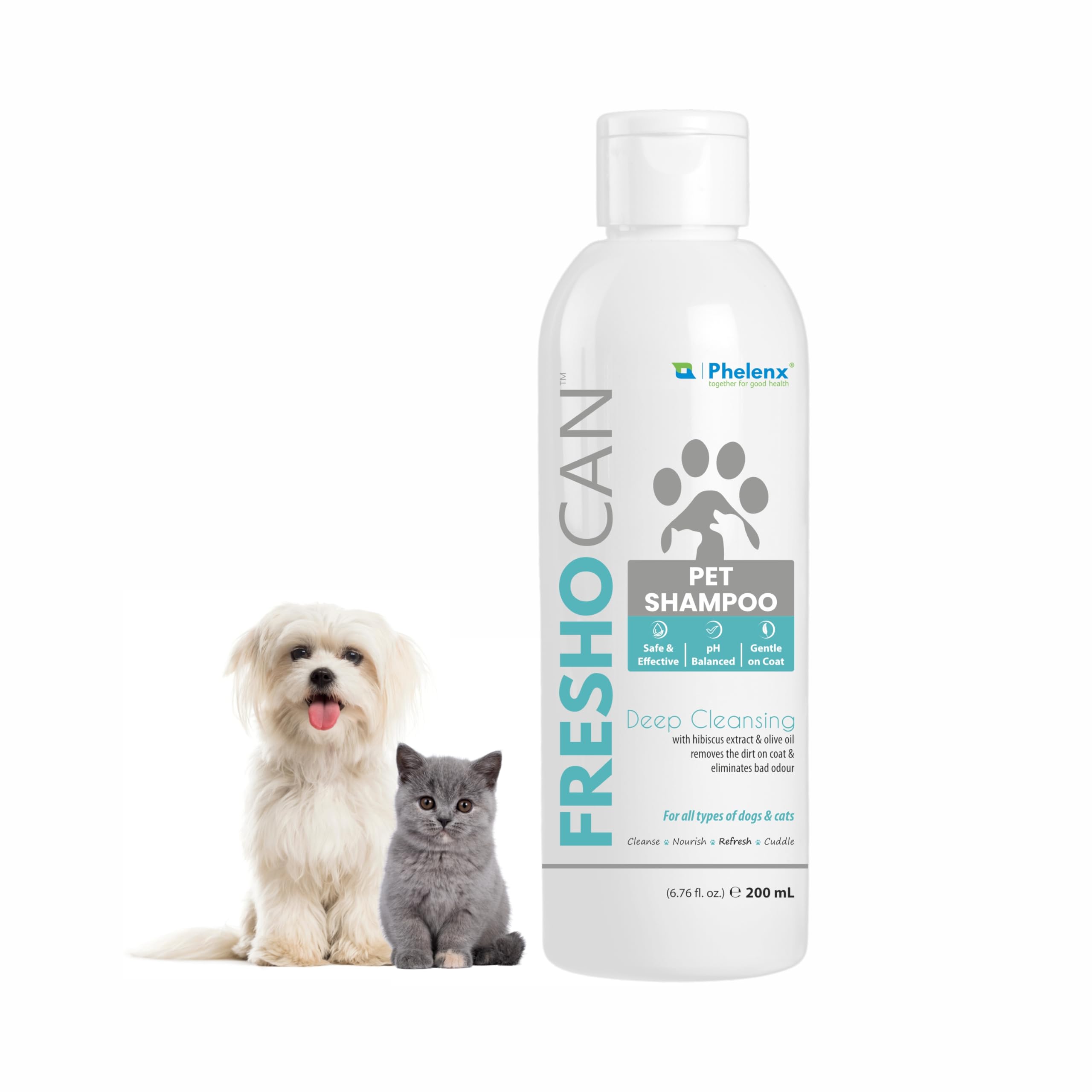 PHELENX | Freshocan - Deep Cleansing Pet Shampoo | 200 mL (for Dogs & Cats) (B0CV9FBCT5) Amazon Price History, Amazon Price Tracker