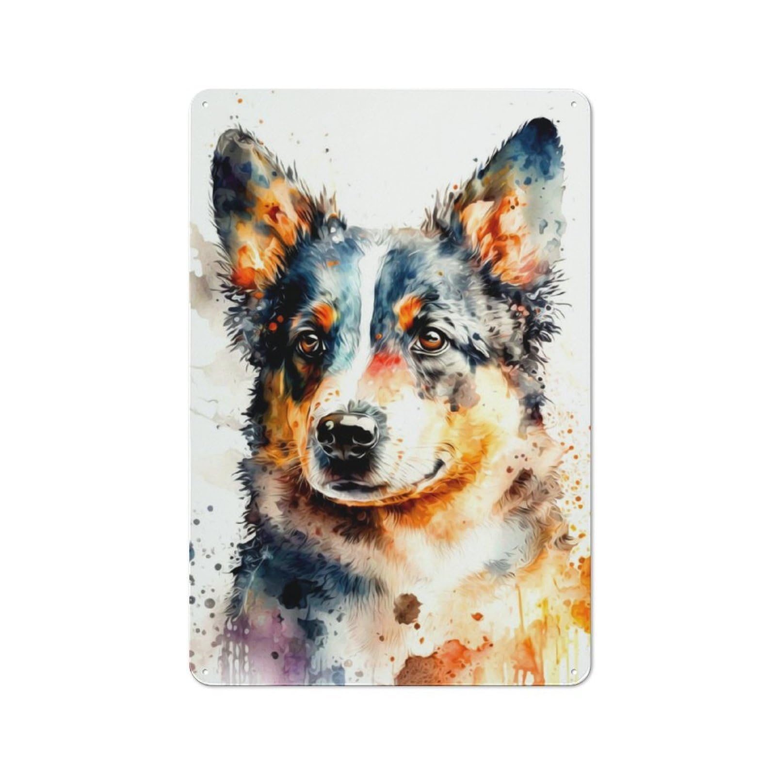 Junmoney Australian Shepherd Retro Metal Wall Sign 30X20cm For Man Cave Or Games Room, For Man Cave Decor Fans Refreshing A Room In Autumn