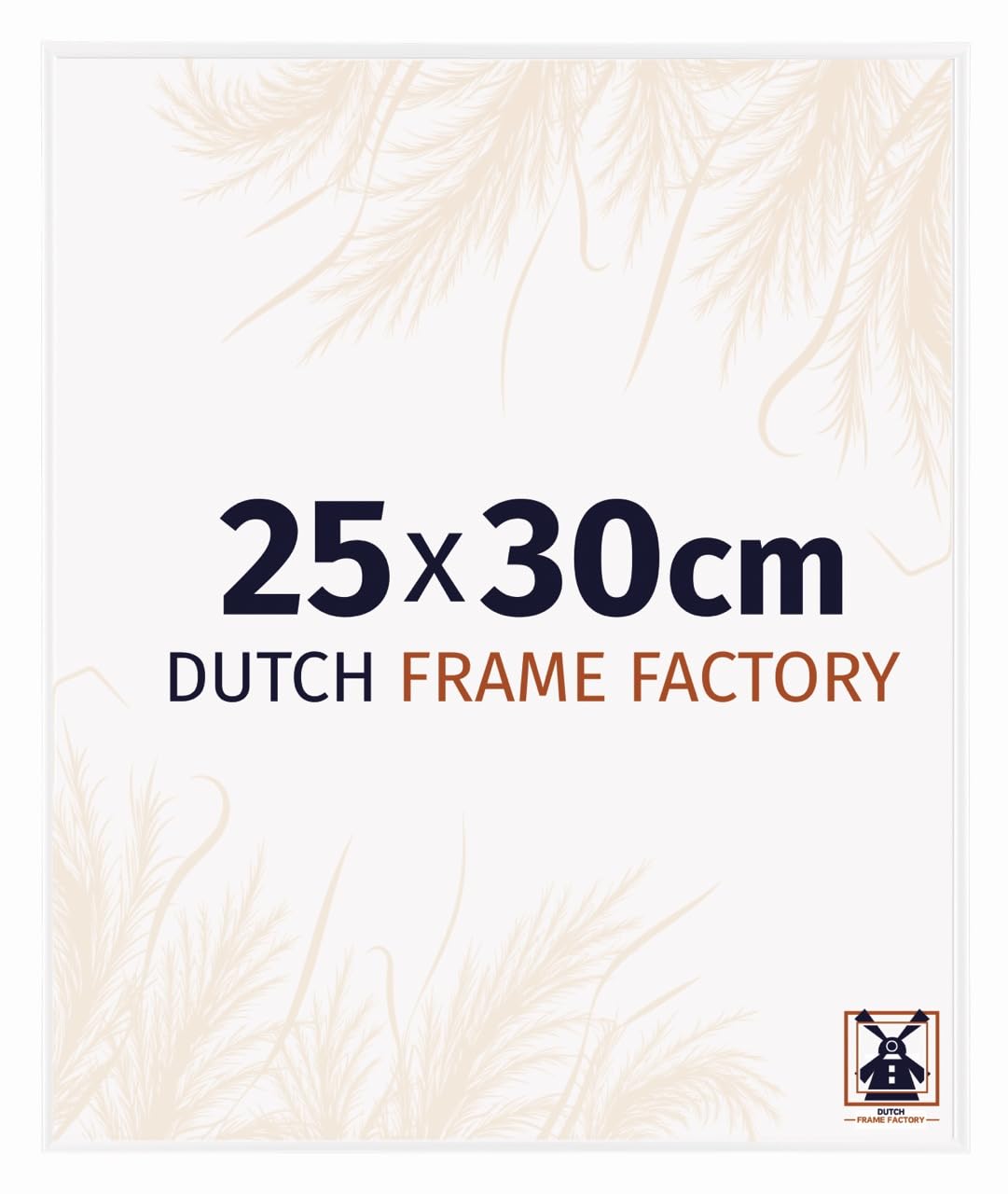 Dutch Frame Factory - Picture frame 25x30 cm - White High Gloss - Plastic Picture frame with Antireflex Acrylic glass - Photo frame 25x30 cm - Easy