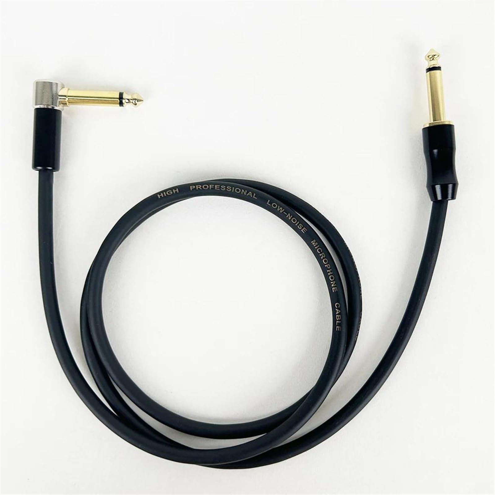 Przewód połączeniowy audio Gitarowy kabel audio 1/4 cala z męskiego na męskie Mono do basu E-Piano czarny o wielu długościach(8m)