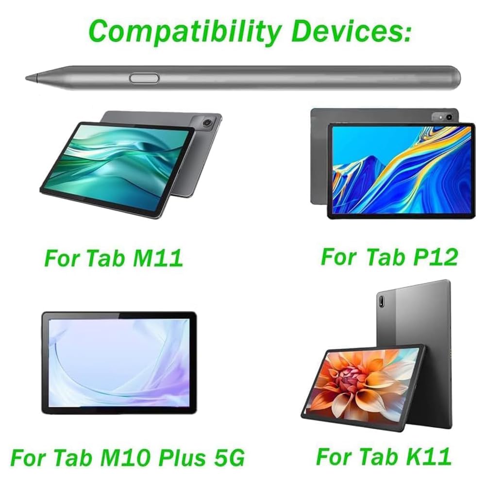 CRAZY penna stilo compatibile per Tab M11, Tab P12, Tab K11/K11 Plus, Tab Y700, Tab M11 Plus 5G touch screen, penna digitale ricaricabile compatibile per tablet, scrittura, disegno