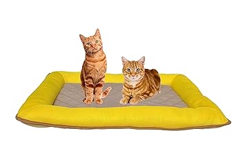 Taiyo Pluss Discovery Cat Bed, Size:(60X75 cm) Large, Waterproof & Durable Cat Bed, Suitable for Cats, Guinea Pigs & Small Breeds (Yellow)