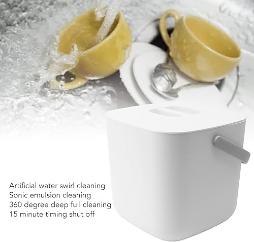 Miniatura 2 de Lavavajillas de encimera, ABS PC 18W Lavavajillas de encimera portátil para apartamento (blanco)