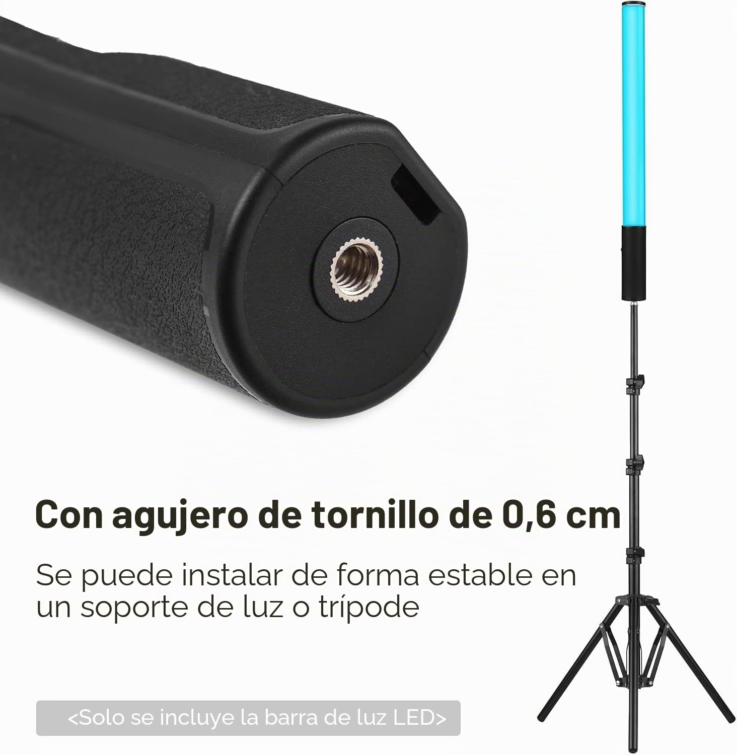 Andoer W150RGB-II Tubo de luz RGB de Man, Luz Fotografia 2500K-9000K Regulable 20 Efectos de Escena de iluminación para Tiktok,Youtube, Grabación de Video, Fotografía