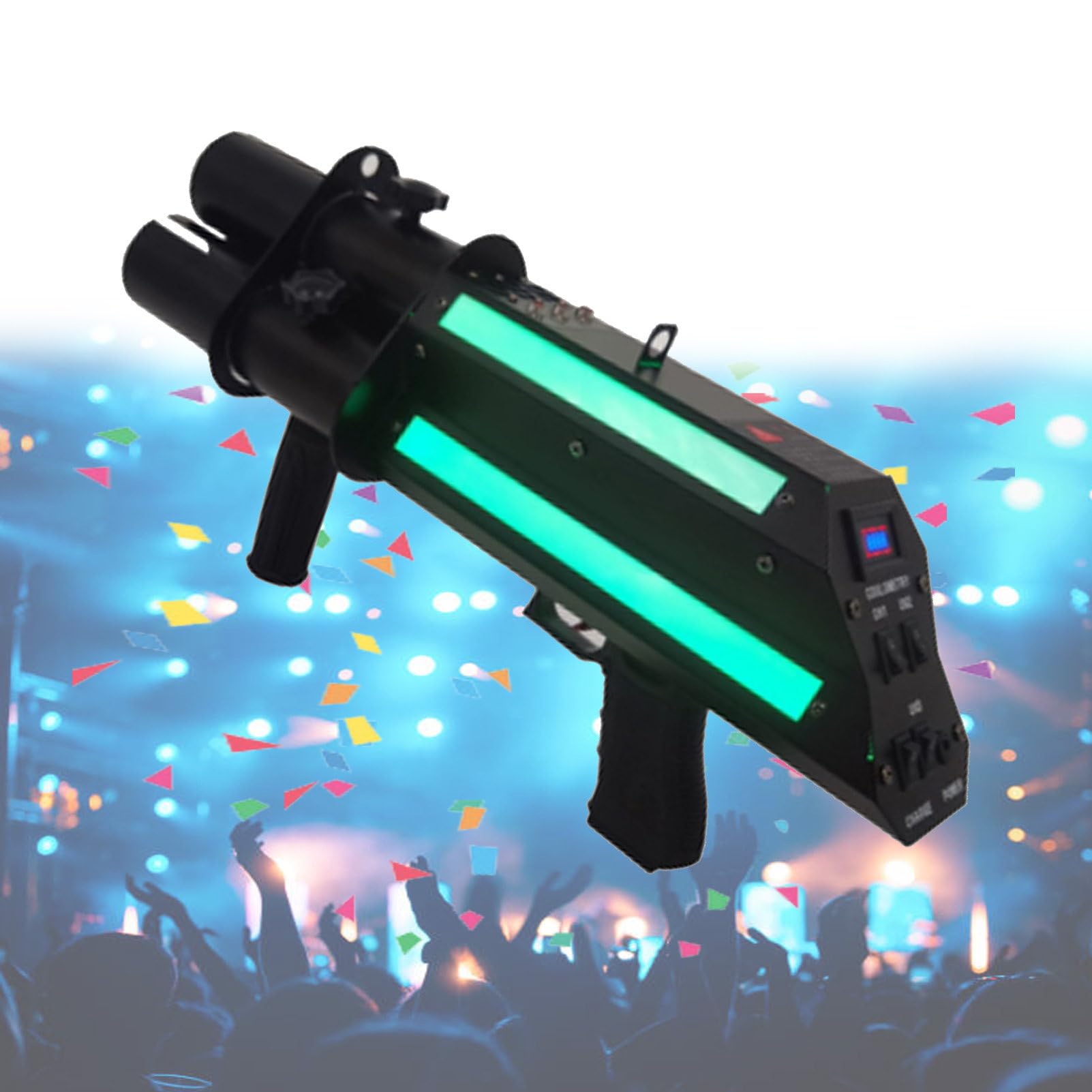 Pvxa 25pcs Coloured Party Poppers,Wireless Confetti Launcher Cannon,Professional Bar Atmosphere Confetti Jet Machine,for Special Event, Parties Style2