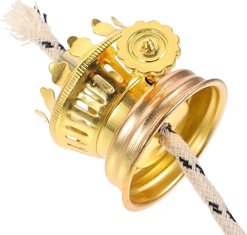 1 Unidades de accesorios de lámpara de queroseno lámpara de queroseno mecha lámpara de aceite titular de la chimenea mechas de luz reemplazo de