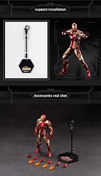 アイアンマンフィギュア Amazon.co.jp: 4KIDS.HOME ZDTOYS 10周年記念 7インチ デラックス