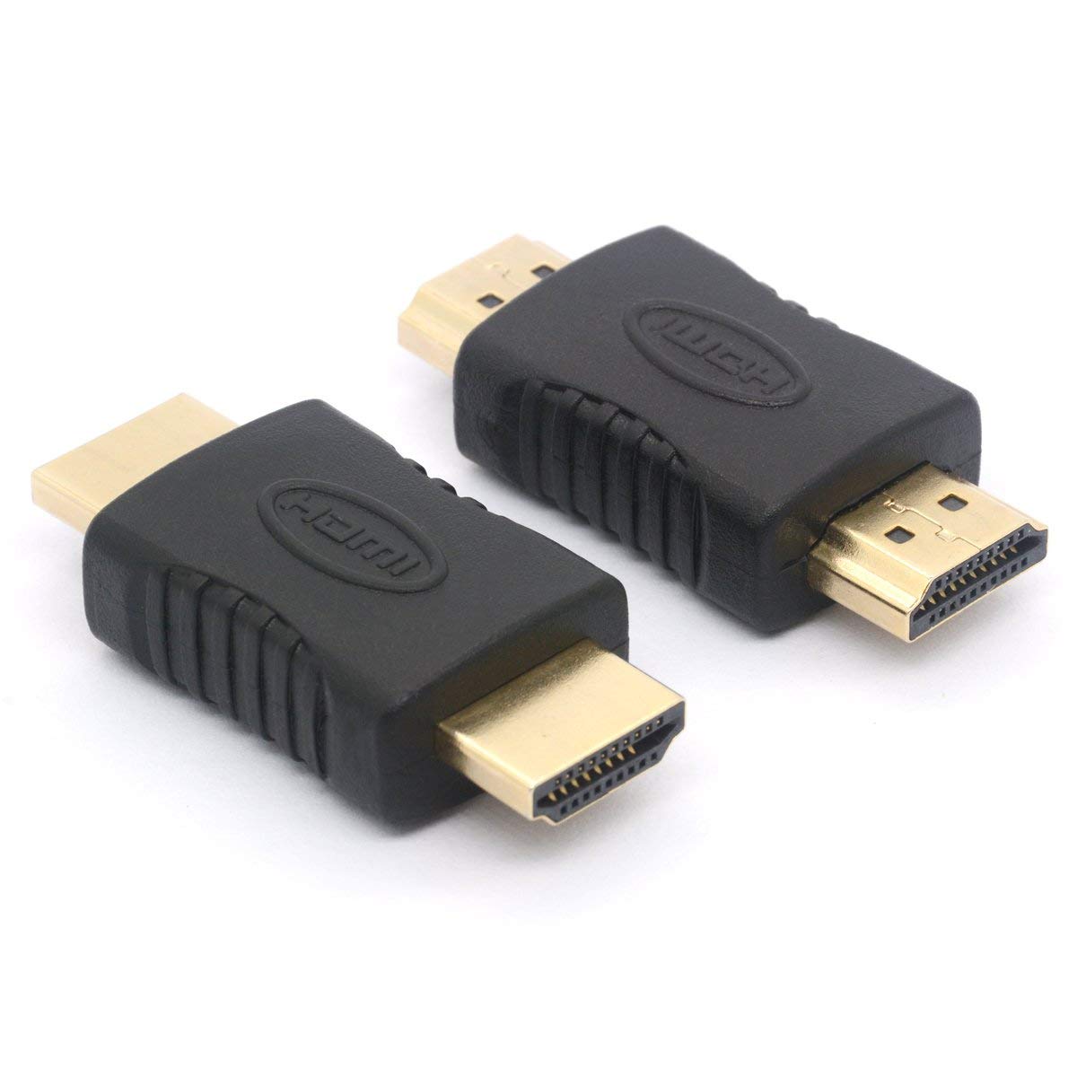GLHONGHDMI Coupler, HDMI Male to HDMI Male Straight in-line Coupler Adapter 19 Pin HDMI Connector for HDTV(2-Pack)