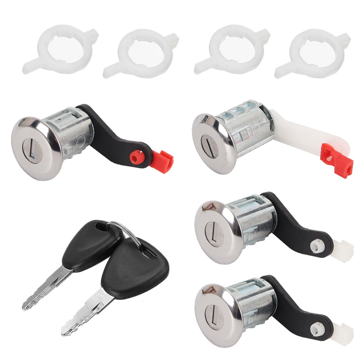 Gurtt Automotive Door Lock Cylinder Kit, Compatible with Master 2, Mascott, Opel Movano A, and Nissan Interstar 1998-2008, 7701470952