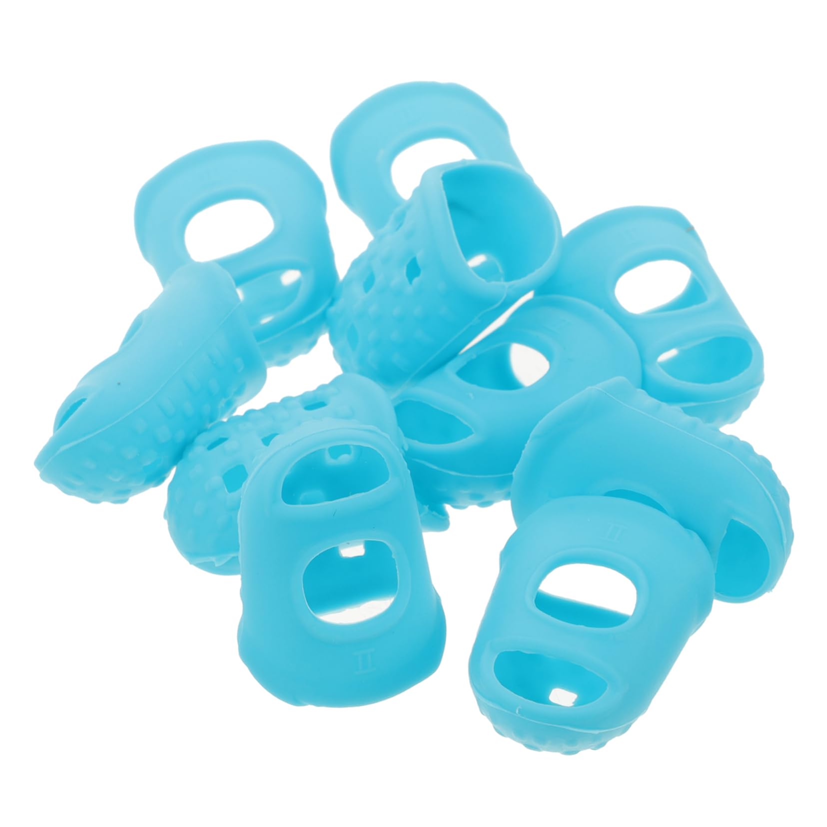 Gogogmee 10Pcs Silicone Nail Protectors for Embroidery Practice Comfortable Finger Covers for Sewing and DIY Crafts Durable and Protective Thimble for Beginners