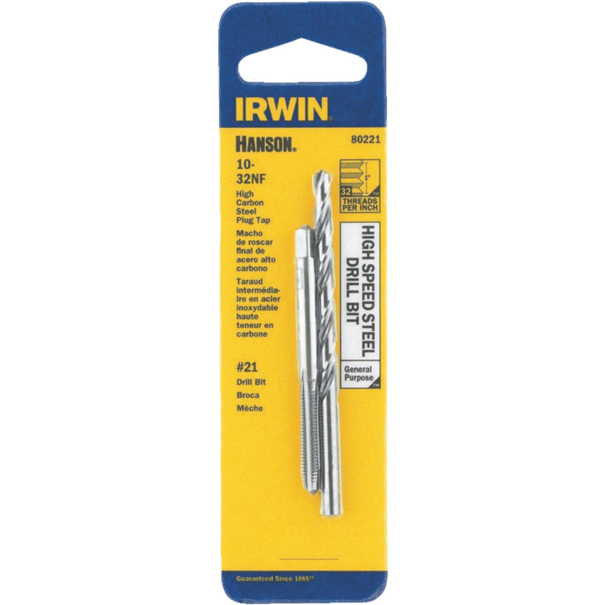 AHN-80221) 10 - 32 NF Tap + No. 21 Drill Bit