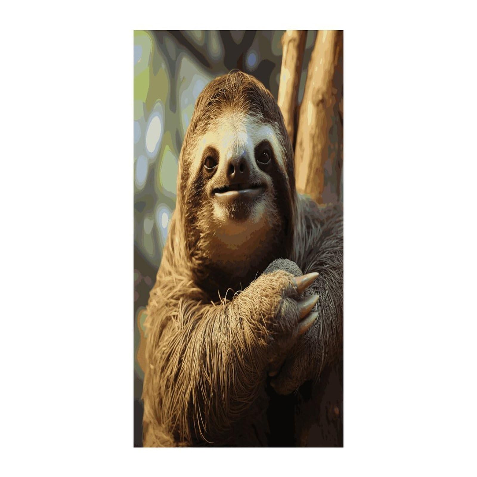 Fekiloot Style Funny Sloth Door Curtain Room Divider Curtains
