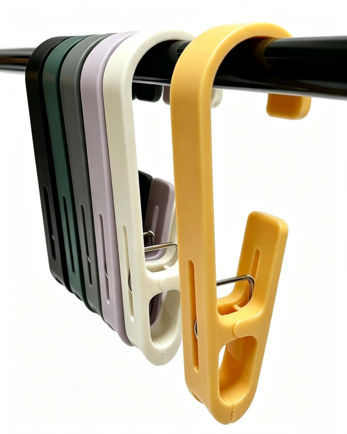 Manyushine Large Laundry Clips with Hooks Strong Plastic Clothes Pegs 6pcs