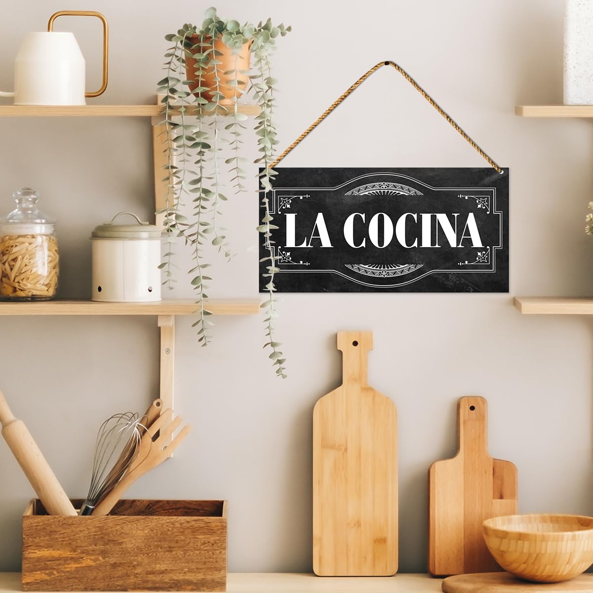 Amazon.com: Kitchen Wood Sign Decor, La Cocina Spanish Door Wall