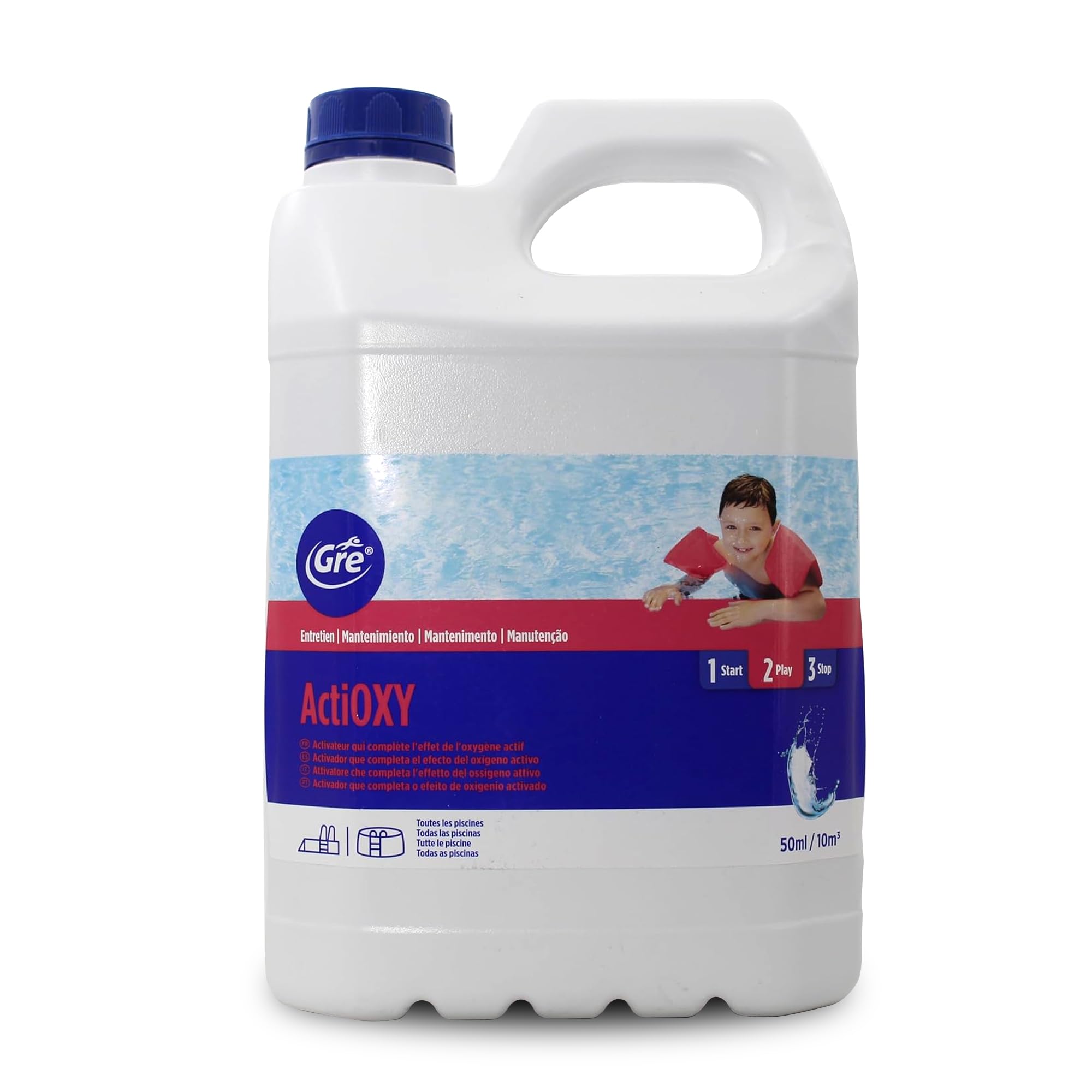 GRE 76028 – Acti Oxy: Activateur Oxygène 5L pour la Bonne Oxygénation de Votre Piscine