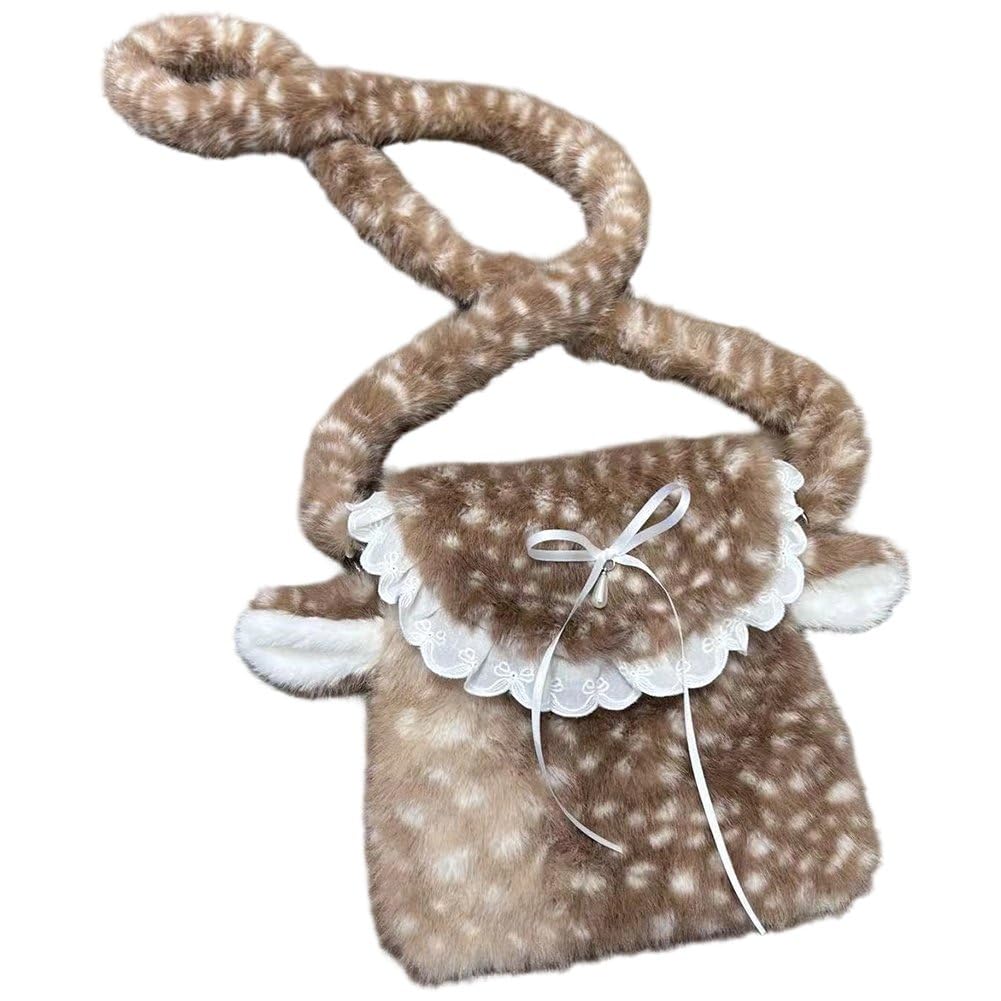 Sac de Noël en peluche avec oreilles de cerf, le cadeau idéal pour fille et ado fan d'itabag