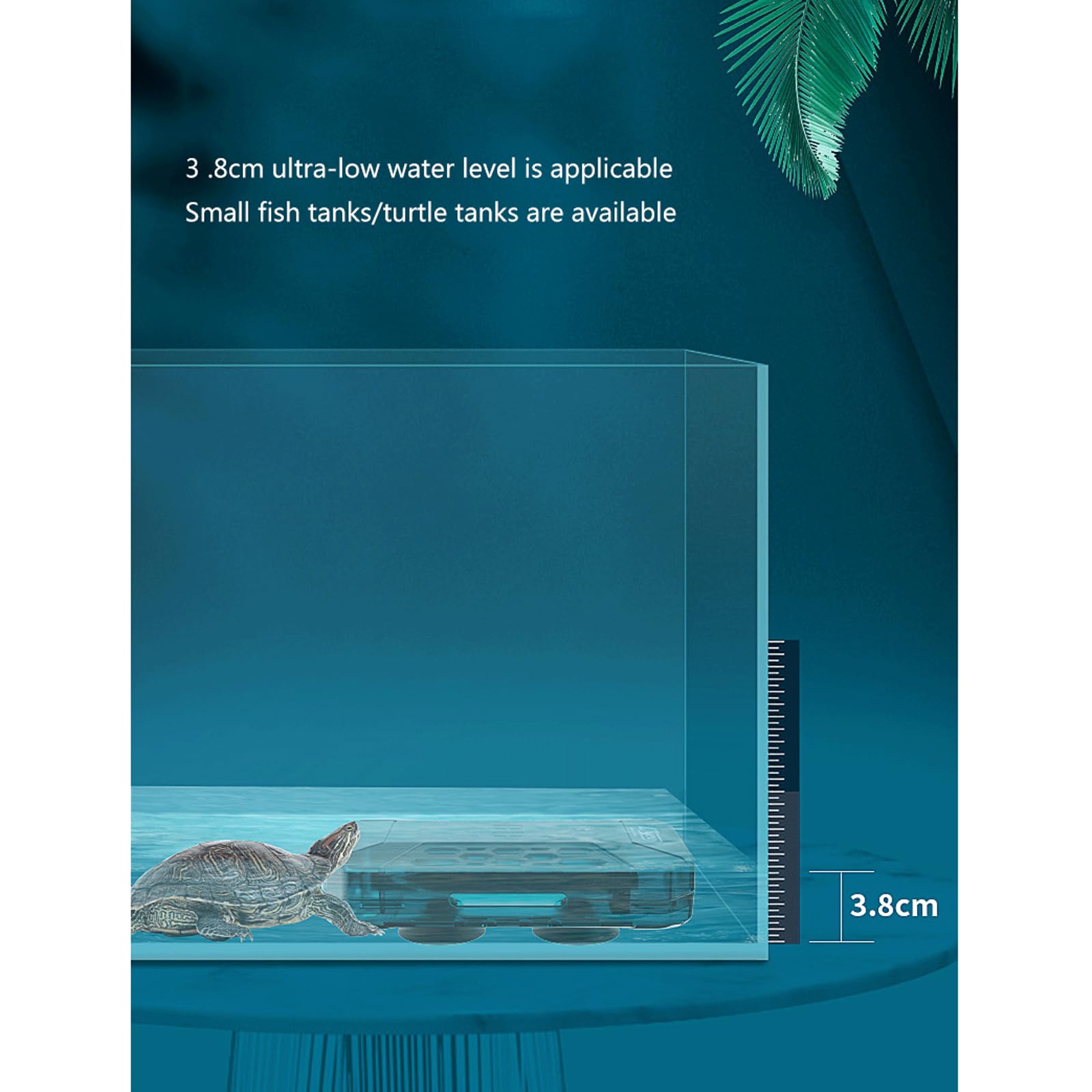 Asta riscaldante per Tartarughe Riscaldatore per Acquario Termostato Automatico Basso Livello dell'Acqua Controllo remoto della Temperatura Adatto, 25 W (150 W)