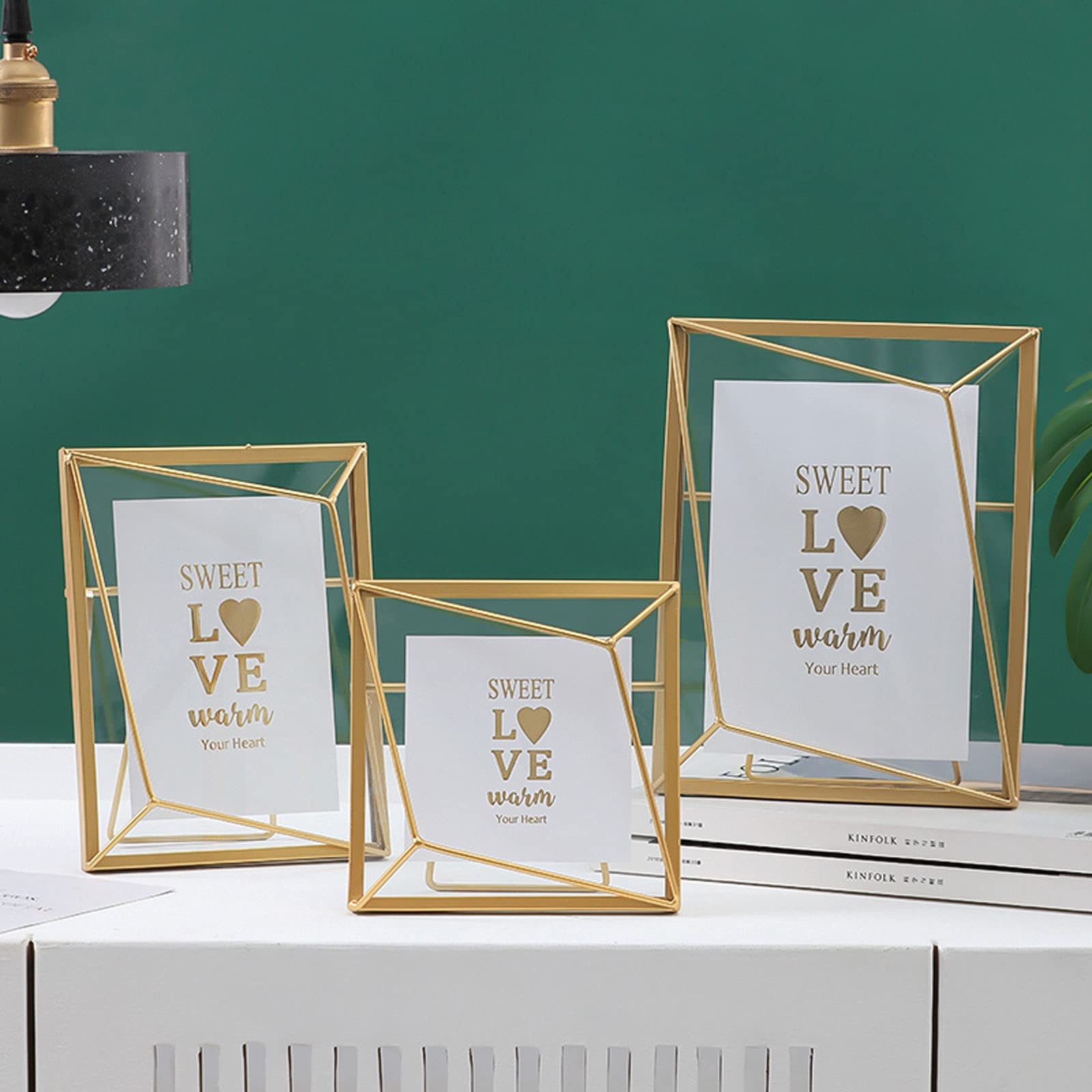Marcos de Fotos Creative Light Luxury Metal Glass Photo Frame Set Body Photo Frame Pantalla Imágenes SIN Mat para Pantalla DE TABLATOP, Oro Marco Fotos (Size : 8 * 10)