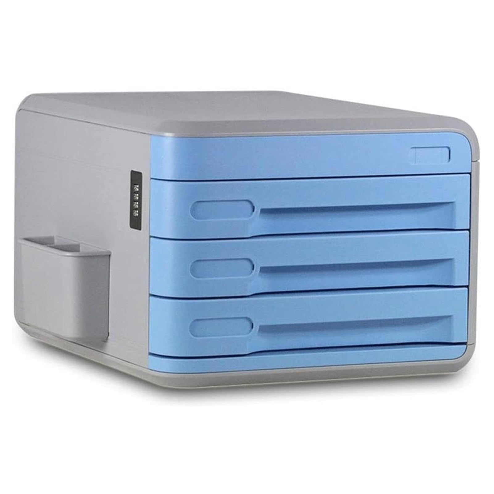 Archivador de escritorio multicapa con bloqueo de contraseña, almacenamiento seguro para documentos, suministros de oficina y papelería, ideal para uso doméstico y de oficina