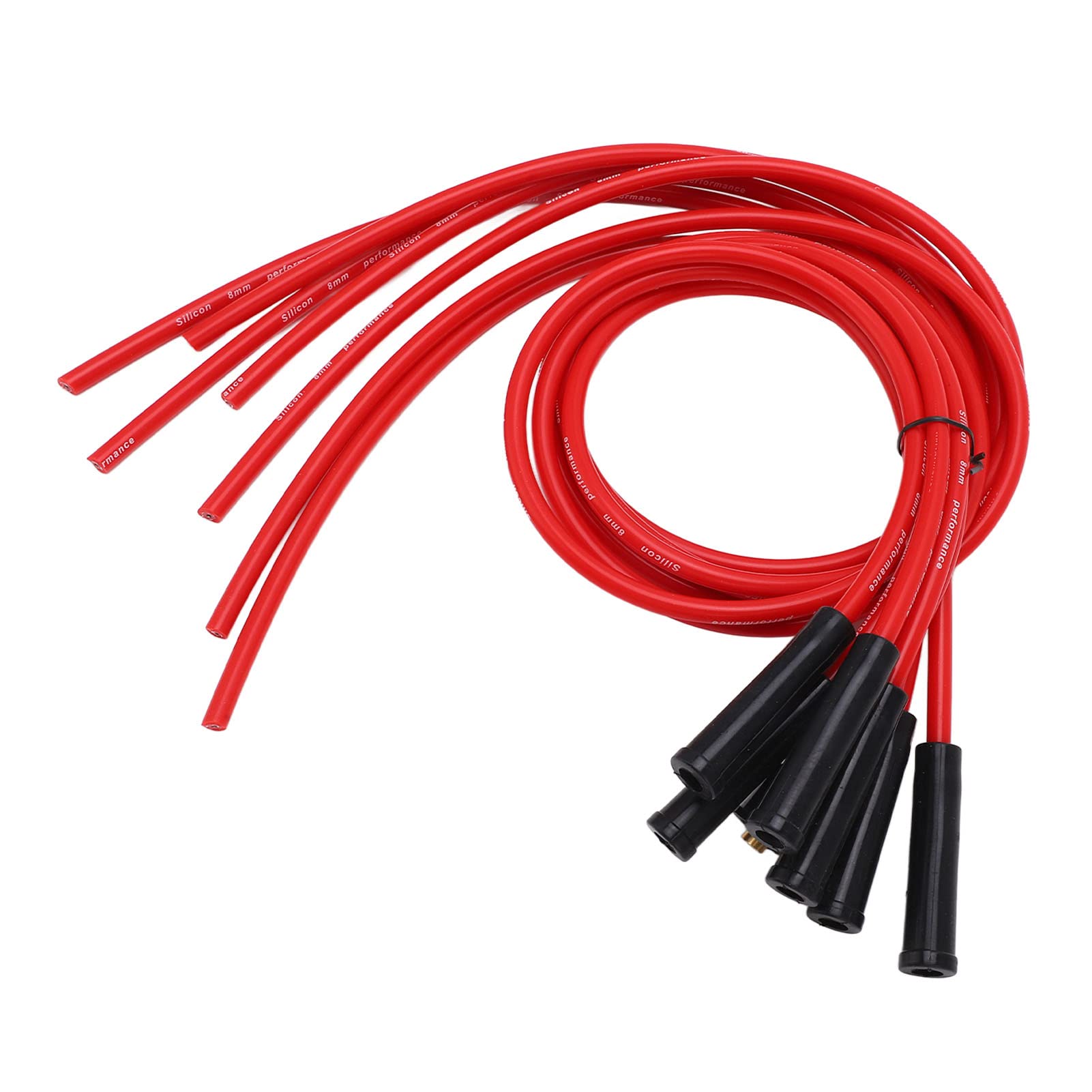 Set di Cavi per Candele, Cavi Sostituzione ad Alta Qualità per Auto D'epoca, 8mm Lunghezza 1m (Lunghezza 1 M/3,3 Piedi) per 6 Cilindri
