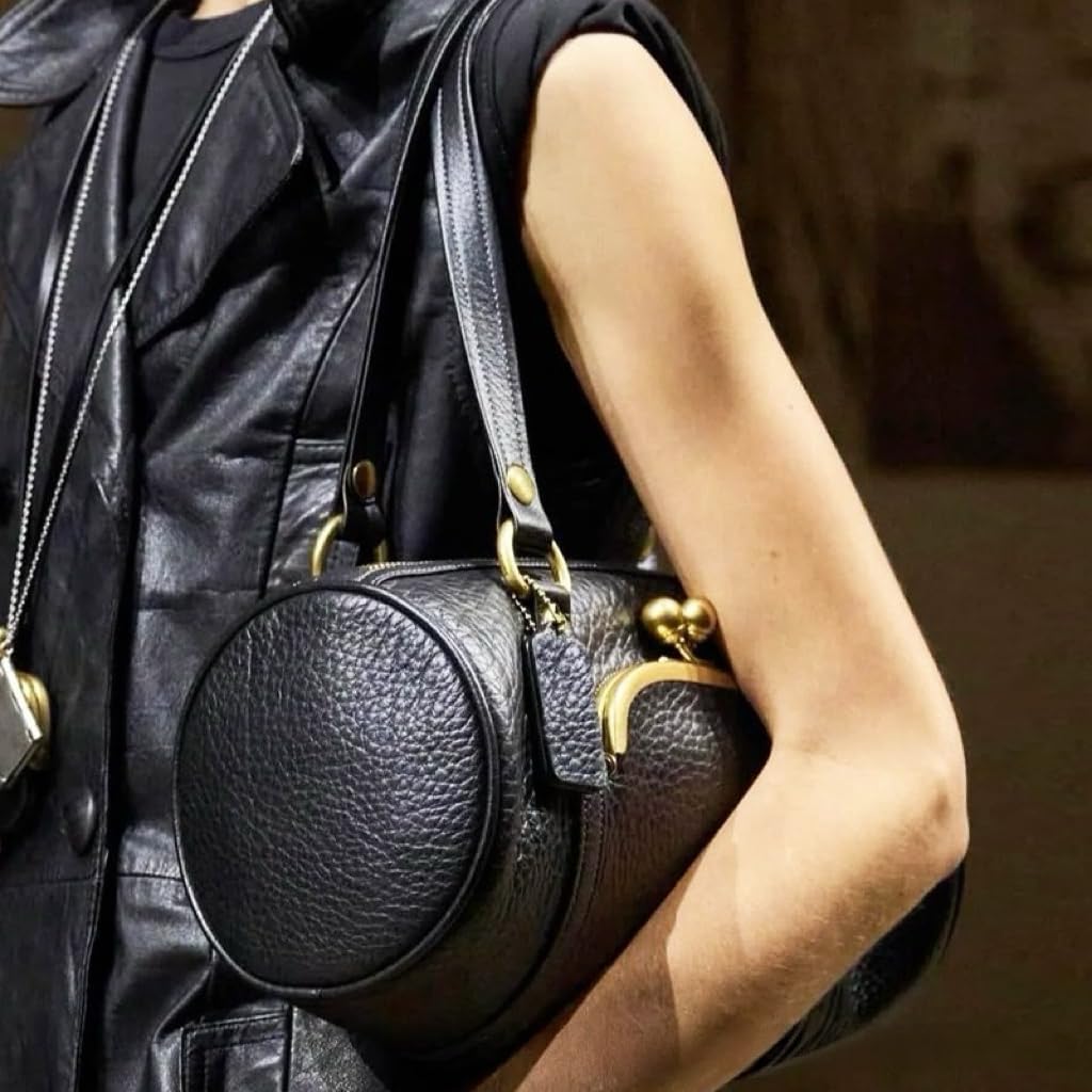 Retro Versatile Suede Shoulder Tote with Clutch Clip Boston Pillow Bag Women's Handbag