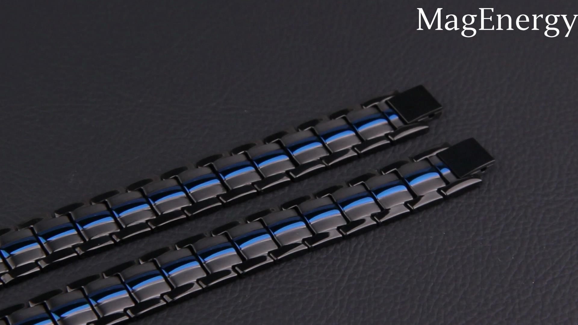 Bracelet Magnétique énergétique BIO - 4 En 1 Pour Santé/arthrite - Titane Pur - Neuf